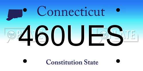 460UES Connecticut License Plate