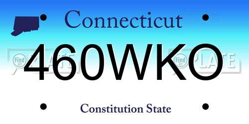460WKO Connecticut License Plate