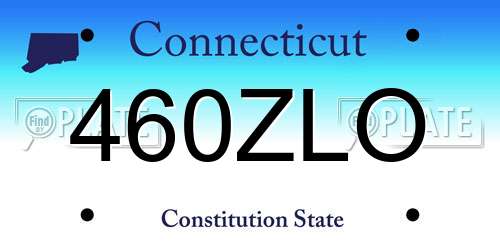 460ZLO Connecticut License Plate