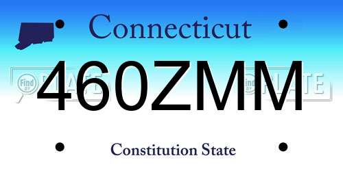 460ZMM Connecticut License Plate