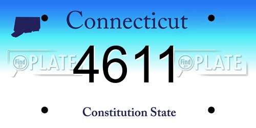 4611 Connecticut License Plate