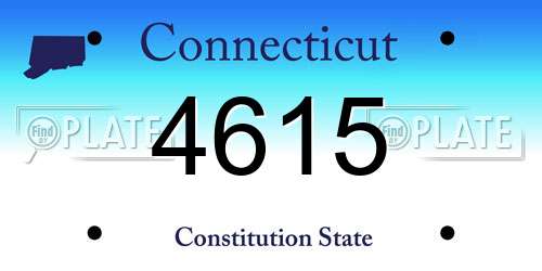 4615 Connecticut License Plate