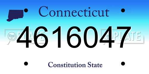 4616047 Connecticut License Plate