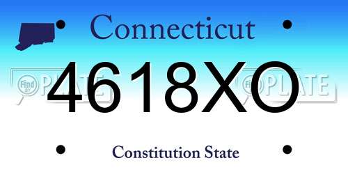 4618XO Connecticut License Plate