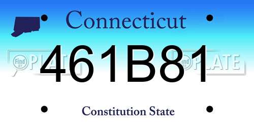 461B81 Connecticut License Plate
