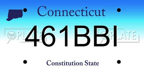 461BBI Connecticut License Plate