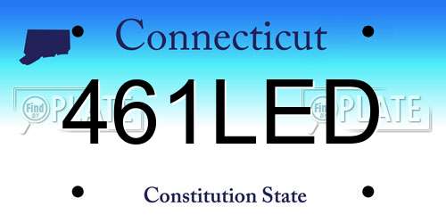 461LED Connecticut License Plate