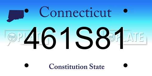 461S81 Connecticut License Plate