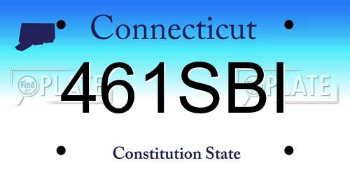 461SBI Connecticut License Plate