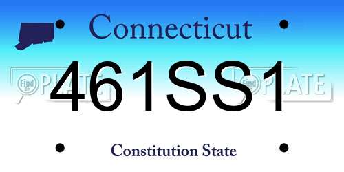 461SS1 Connecticut License Plate