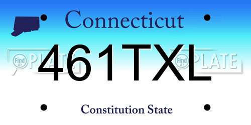 461TXL Connecticut License Plate
