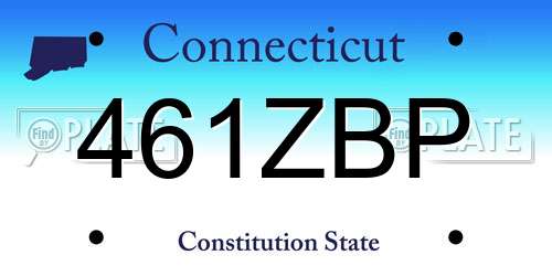 461ZBP Connecticut License Plate