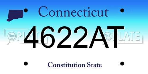 4622AT Connecticut License Plate