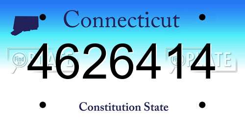 4626414 Connecticut License Plate