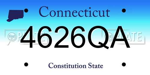 4626QA Connecticut License Plate