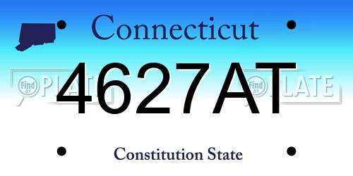 4627AT Connecticut License Plate