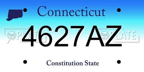 4627AZ Connecticut License Plate