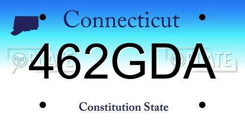 462GDA Connecticut License Plate