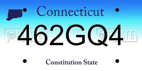 462GQ4 Connecticut License Plate