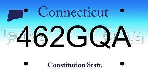 462GQA Connecticut License Plate