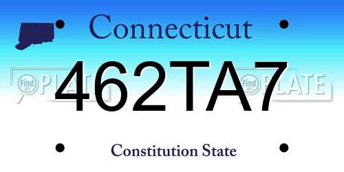462TA7 Connecticut License Plate