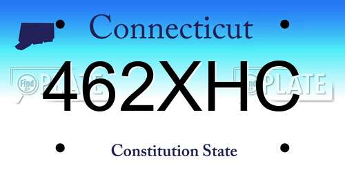 462XHC Connecticut License Plate