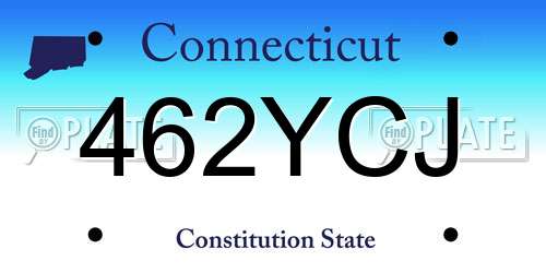 462YCJ Connecticut License Plate