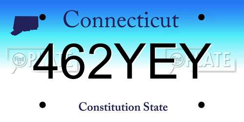 462YEY Connecticut License Plate