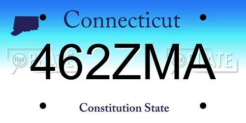 462ZMA Connecticut License Plate