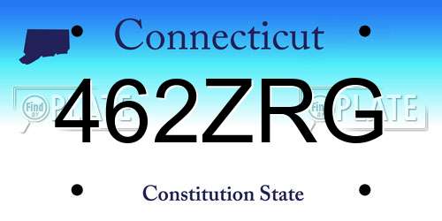 462ZRG Connecticut License Plate