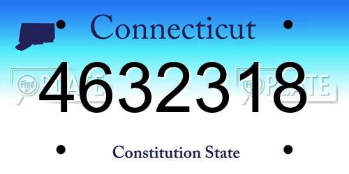 4632318 Connecticut License Plate