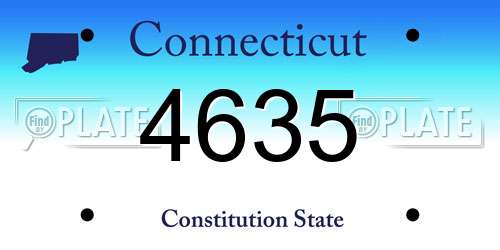 4635 Connecticut License Plate