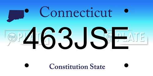 463JSE Connecticut License Plate
