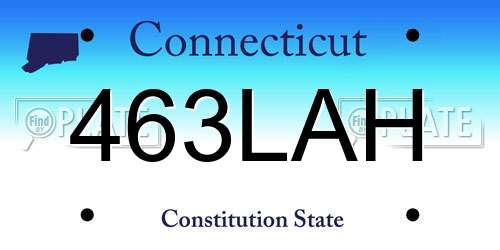 463LAH Connecticut License Plate