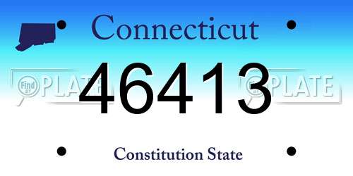 46413 Connecticut License Plate