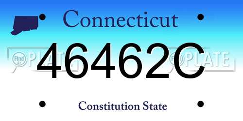 46462C Connecticut License Plate