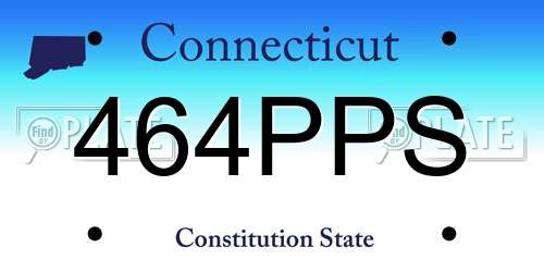 464PPS Connecticut License Plate