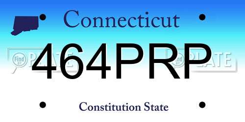 464PRP Connecticut License Plate