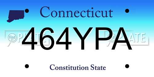 464YPA Connecticut License Plate