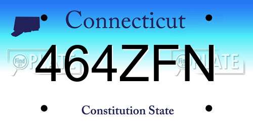 464ZFN Connecticut License Plate