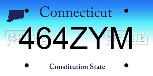 464ZYM Connecticut License Plate