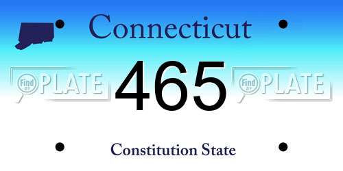 465 Connecticut License Plate