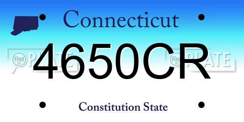 4650CR Connecticut License Plate