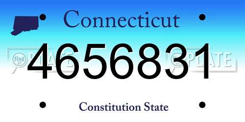 4656831 Connecticut License Plate