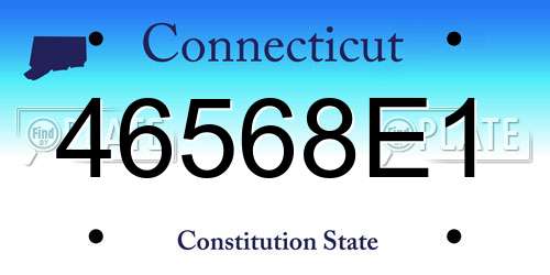 46568E1 Connecticut License Plate