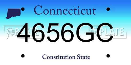 4656GC Connecticut License Plate