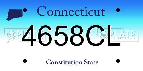 4658CL Connecticut License Plate
