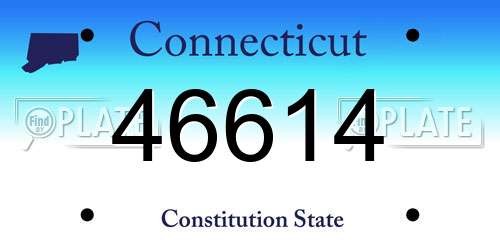 46614 Connecticut License Plate
