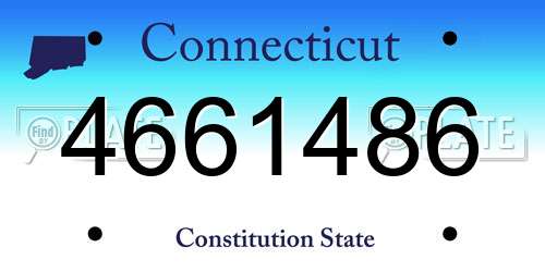 4661486 Connecticut License Plate