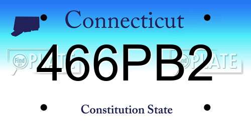 466PB2 Connecticut License Plate